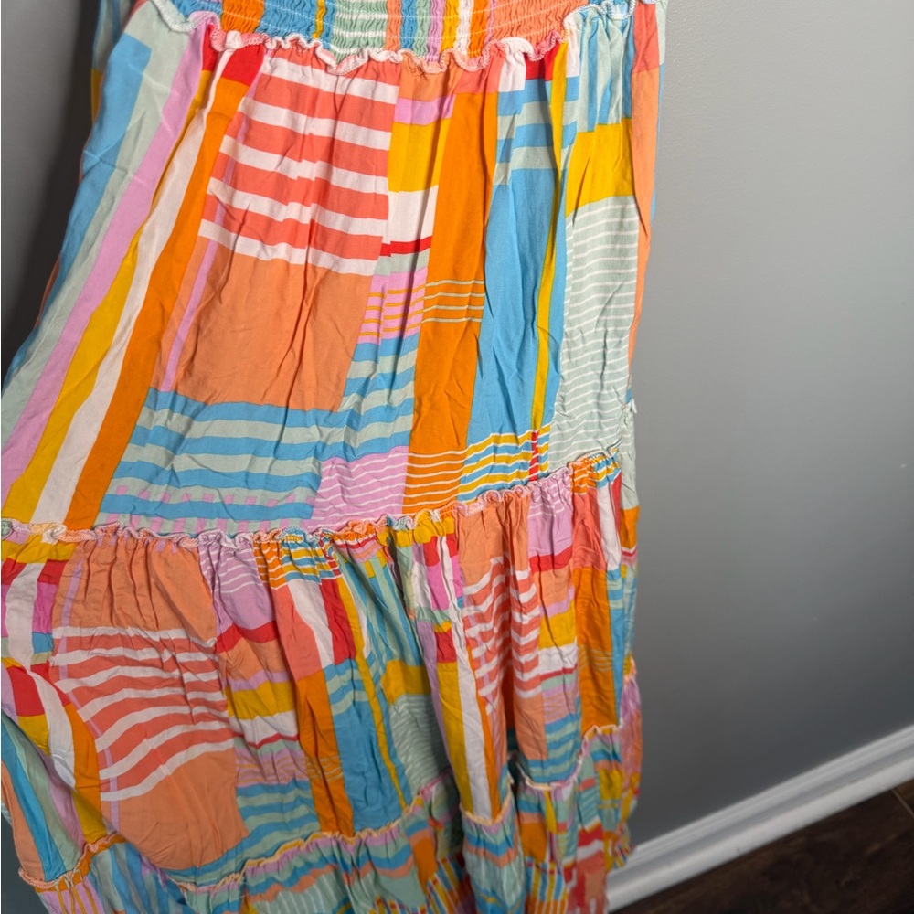 Abel The Label Strapless Patchwork Print Maxi Dre… - image 6